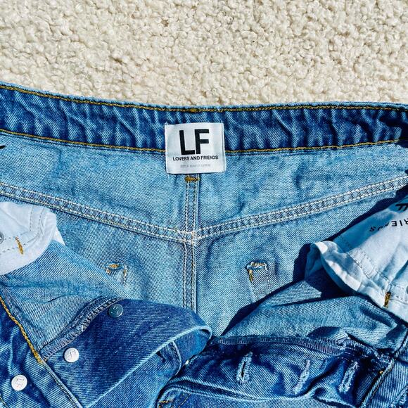 Revolve Lovers and Friends Ryan-High Straight Raw Hem-Size 32 - Picture 3 of 8